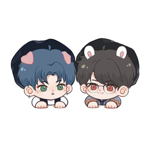 博君一肖酷盖王一博肖战卡通q版汽车个性贴纸笔记本电脑冰箱装饰