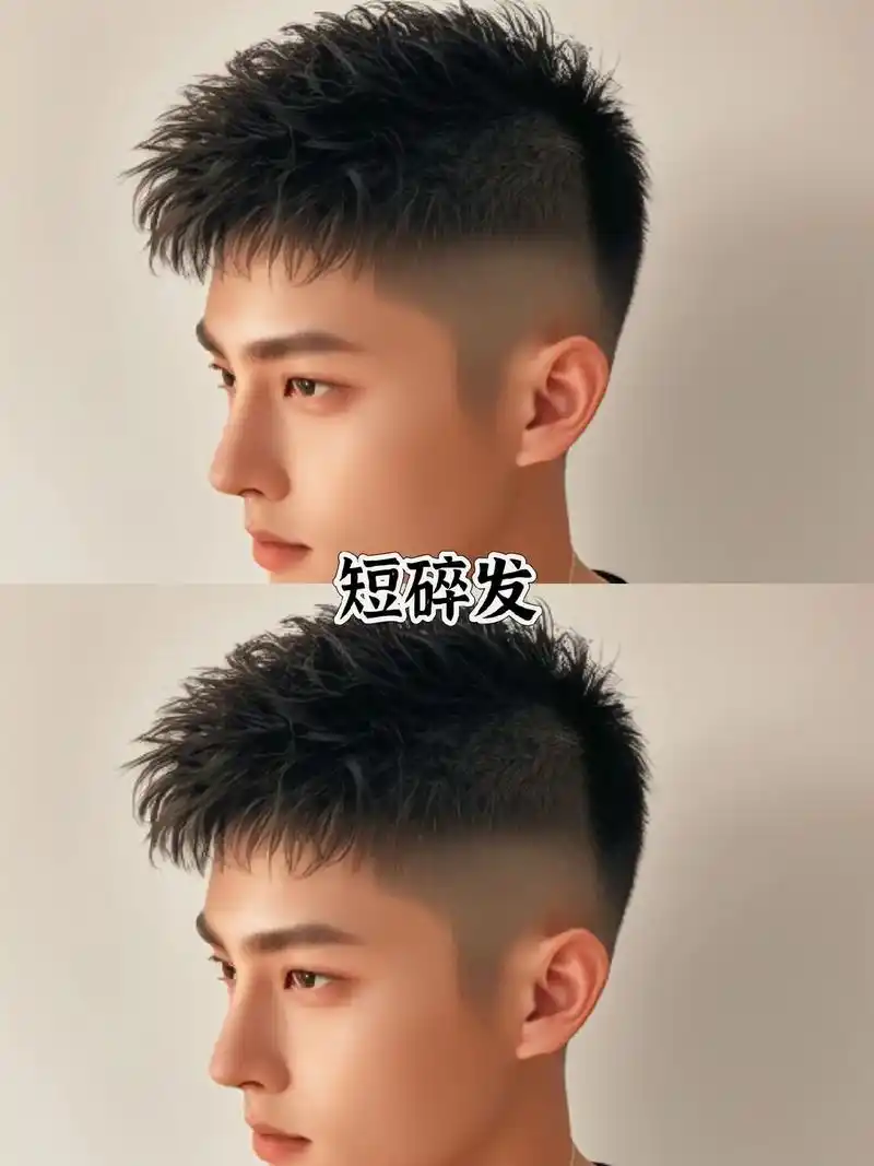 适合夏天的男生发型短碎发.