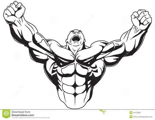 卡通人物肌肉简笔画