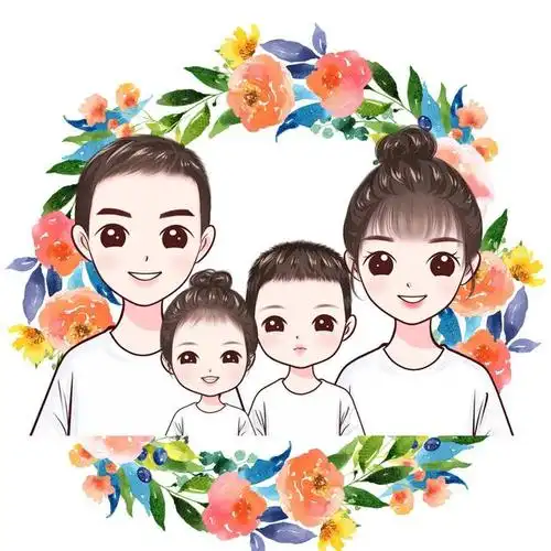 美满家庭头像,一家三口,四口头像,温馨甜蜜