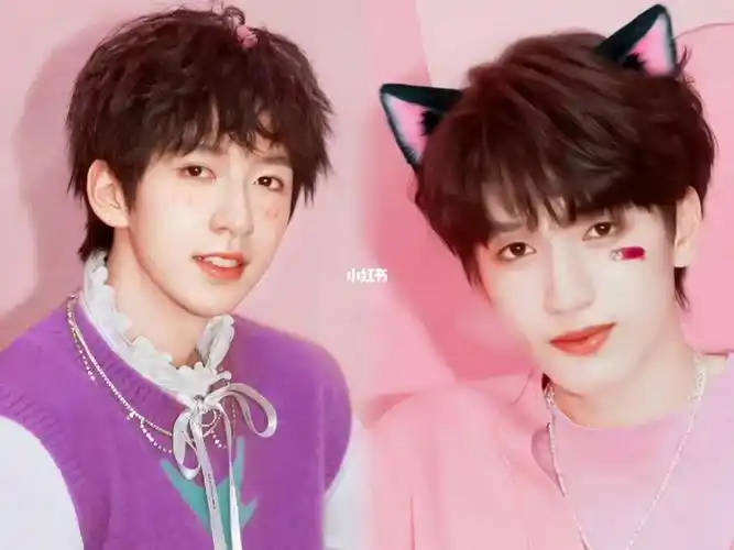 9999产出博主给翔哥加的猫耳朵太可爱了#翔霖  #严浩翔  #贺峻霖