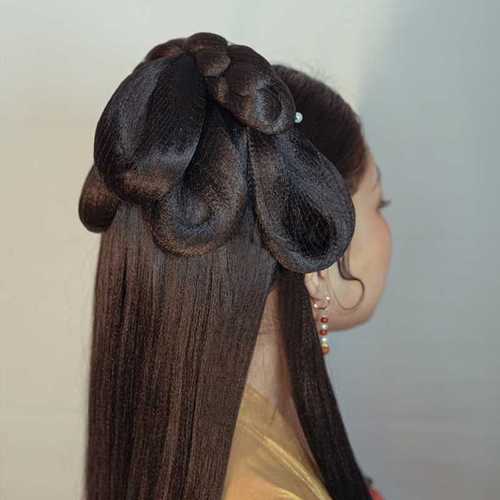 汉服假发全头套古装头饰头发古代古风发髻一体式懒人发箍发包仙女