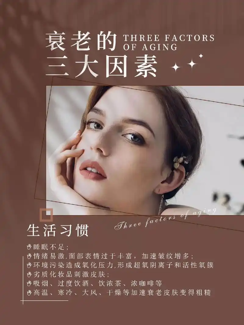 抗衰护肤文案丨皮肤管理海报丨抗衰科普      五官是天生的 - 抖音