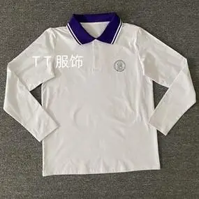 清华附中合肥学校定制夏款学生纯棉校服长袖t恤上衣运动polo衫