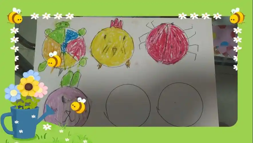 金种子幼儿园大三班—《圆形创意画》