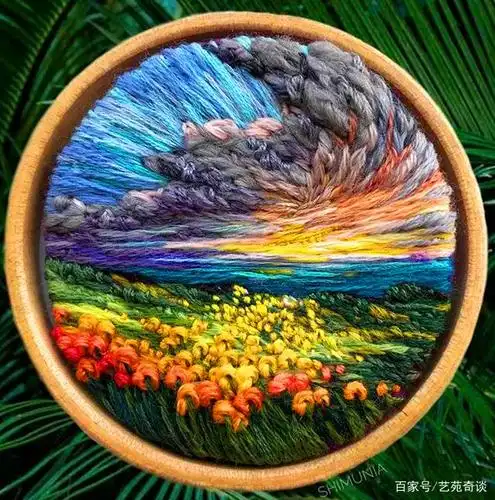 她用毛线作画,作品不仅欢迎观看,更欢迎抚摸!