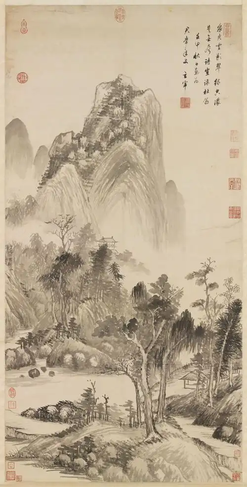 董其昌山水画作品董其昌青绿山水画