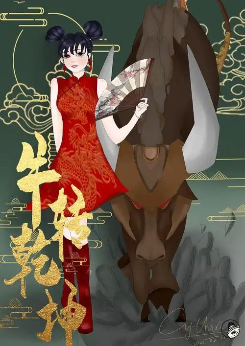 牛转乾坤|插画|概念设定|中国好婉cythia_原创作品-站酷zcool