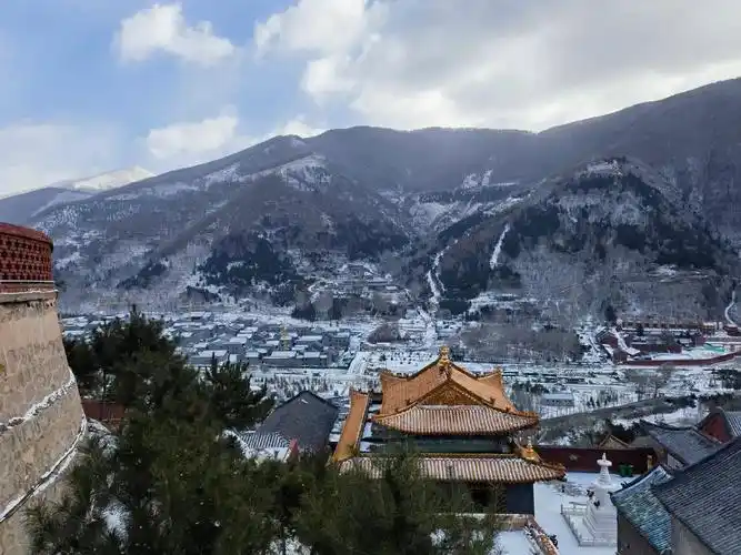 北国风光,千里冰封,万里雪飘.#五台山 - 抖音