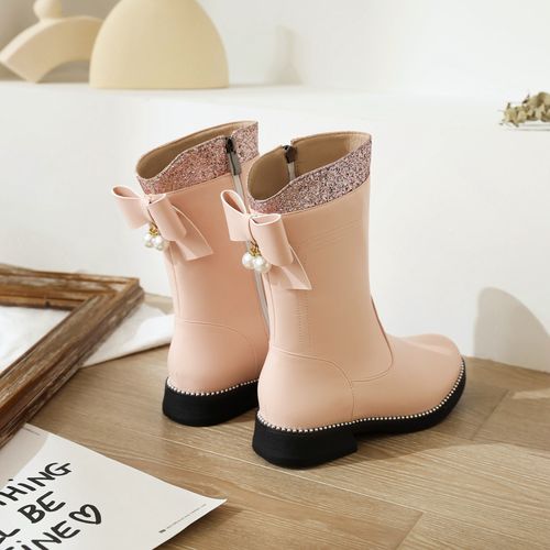 女童靴子2022年新款春秋儿童短靴公主单靴高跟洛丽塔中大童马丁靴06