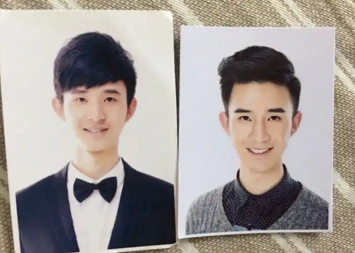 管云鹏高中和大学的证件照;来源:管云鹏微博