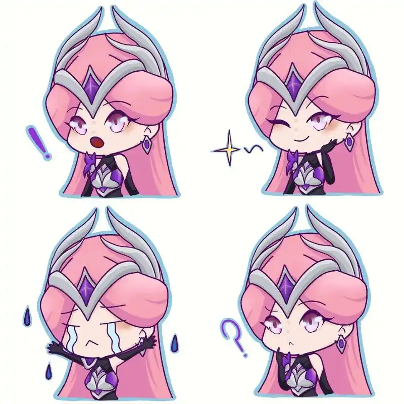 水晶圣骑蕾欧娜 #英雄联盟 #q版人物 #表情包 - 抖音