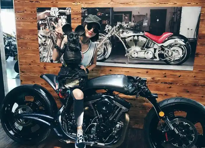 谁说机车是男人的专利,张俪开起来就很帅,不是摆拍是真开