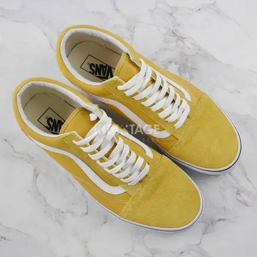 ksvans old skool 芥末黄 黄色 麂皮 韩系 红标 男鞋 休闲滑板鞋【vn0