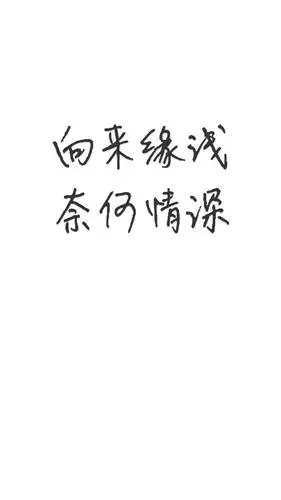 手写 原创 白底黑字 壁纸
