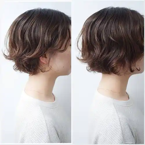 短发这样烫蓬松不太卷,好看不老气,效果嘎嘎好_头发_时尚_自然