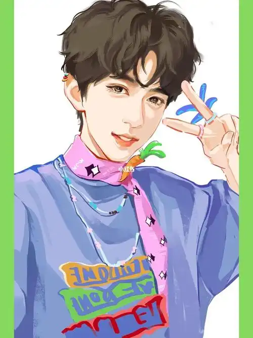 摸一下贺儿#贺峻霖  #tnt时代少年团#procreate绘画  #画画