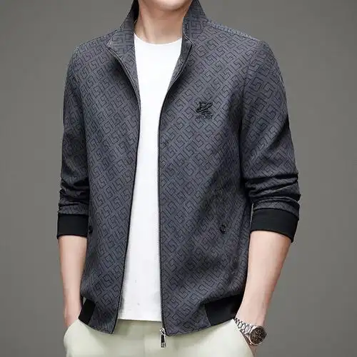 夹克衫男 欧洲站男士2022新款潮品牌潮男男式休闲外套夹克服上衣d