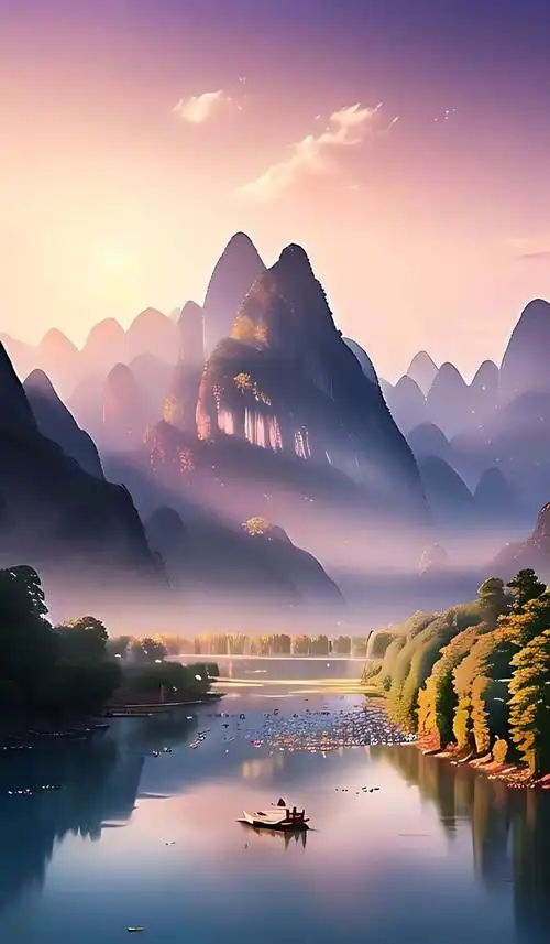 桂林山水美,一半是山美,一半是水美.#桂林山水甲天 - 抖音