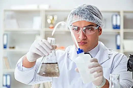 年轻,研究人员,科学家,水,测验,污染,实验,实验室