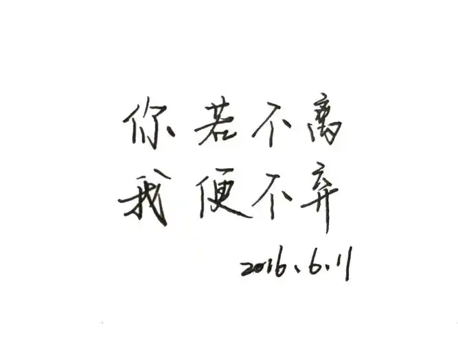 你若不离,我便不弃.