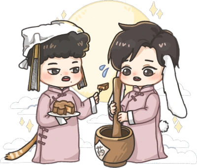 德云社手幅素材已扣堂良孟鹤堂周九良q版