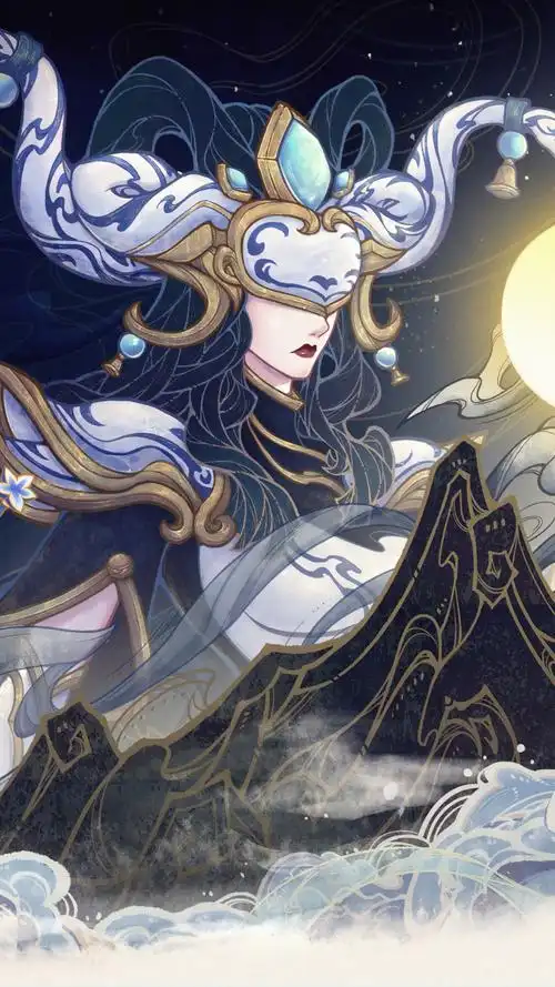 lol英雄联盟冰霜女巫青花瓷丽桑卓4k手机壁纸