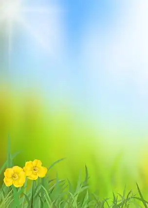 蓝色绿色简单春天草地背景