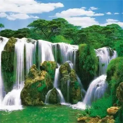 瀑布彩虹风水头像好运来 聚财父母辈微信热门头像大全_风景头像_美头