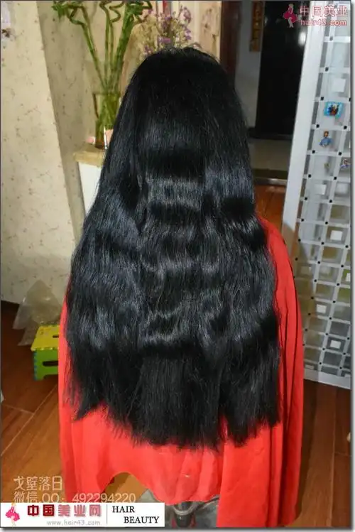 剪下姑娘55cm超丰厚乌黑长发戈壁落日292