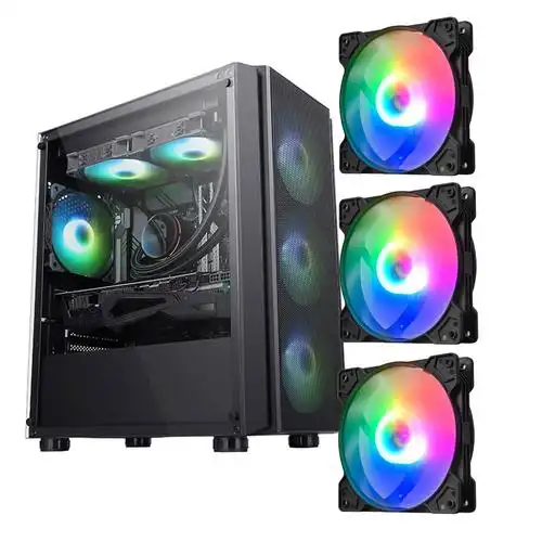 先马sama风致240黑色台式电脑主机箱6风扇位240水冷位多硬盘位玻璃