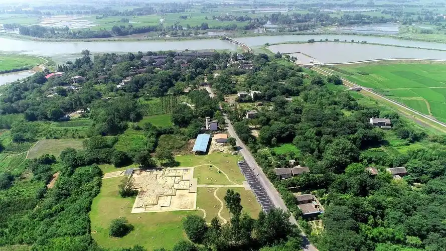 凌家滩国家考古遗址公园航拍.新华社发 张长军 摄
