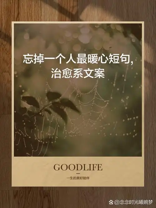 忘掉一个人最暖心短句,治愈系文案