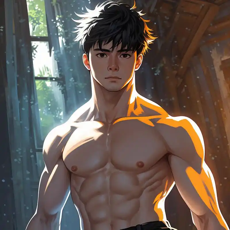 94帅气腹肌男漫画头像90