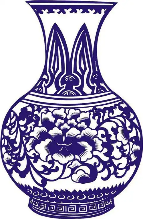 东方明珠幼儿园衔接班美术作品——《青花瓷》