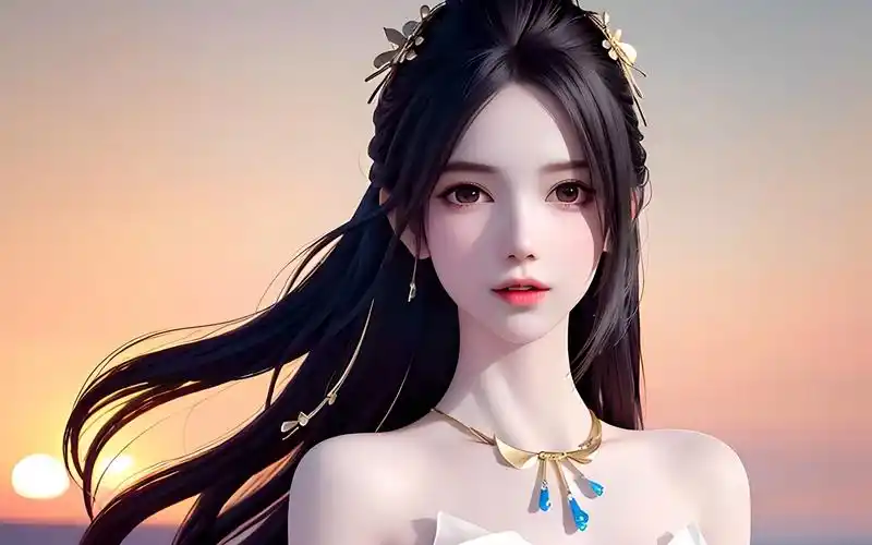 国漫女神4k高清壁纸:休闲甜美范,余靖秋唯美壁纸大奉送