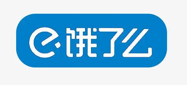 蓝色美食外卖饿了么logo