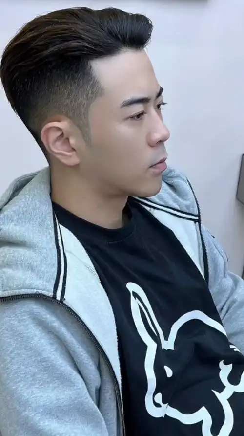 男士发型 港风侧背三七分,清爽帅气,显气质.