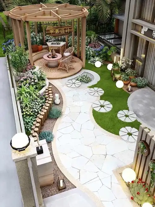 花园设计分享惠州100平小院布局温馨雅致