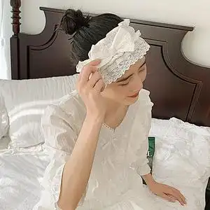 白色头箍韩版图片