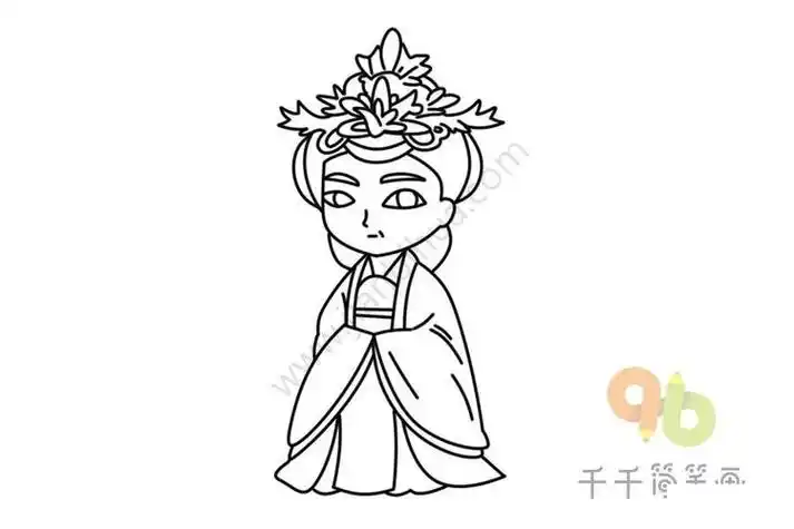 皇后的卡通简笔画