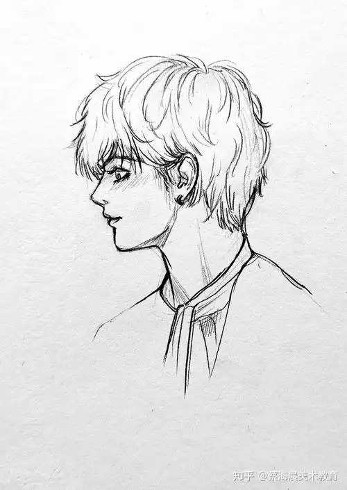 【动漫侧脸男孩】临摹步骤图教程 - 知乎