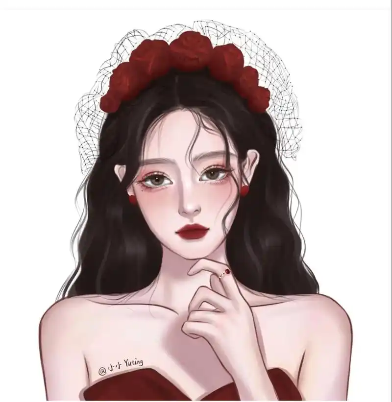 头像 #美女头像 #送你一个头像 超美超有气质的手绘女生头 - 抖音