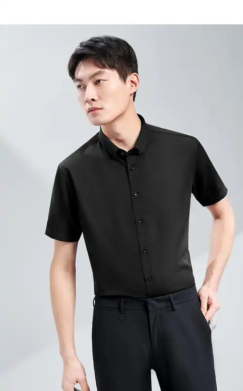 【海澜之家短袖衬衫hnecd2q045a】hla海澜之家短袖休闲衬衫夏季沉稳净