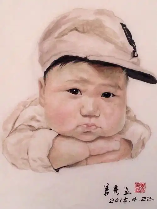 姜彦的人物肖像画注重神韵维妙维肖