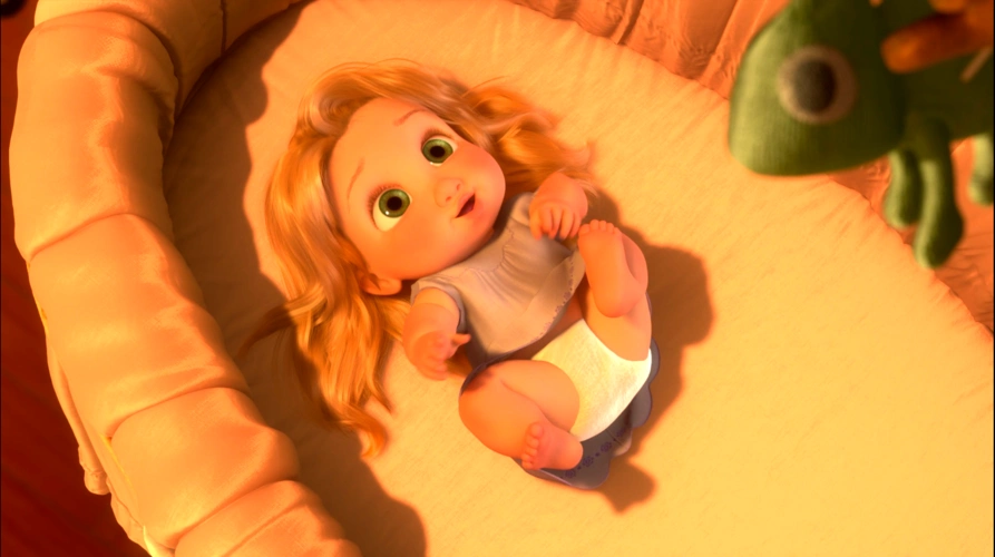 谁可以帮我找魔发奇缘里面的乐佩小时候出生时候这照片例如图片.