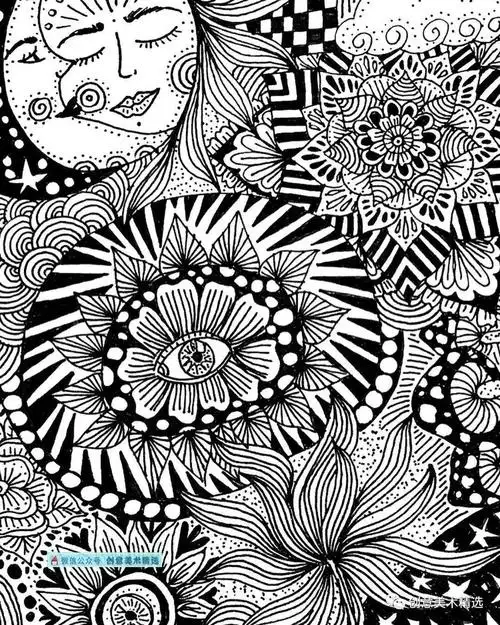 黑白装饰画必备——15张富于设计感的纹样创意作品