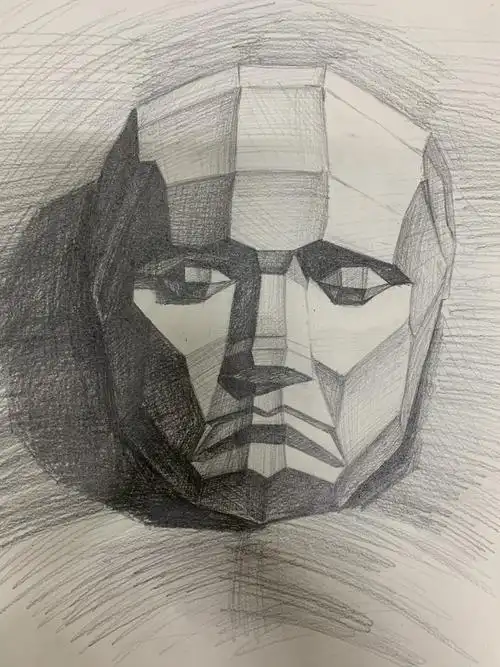 2019(8.4) 六年级素描教学《贝多芬切面像》