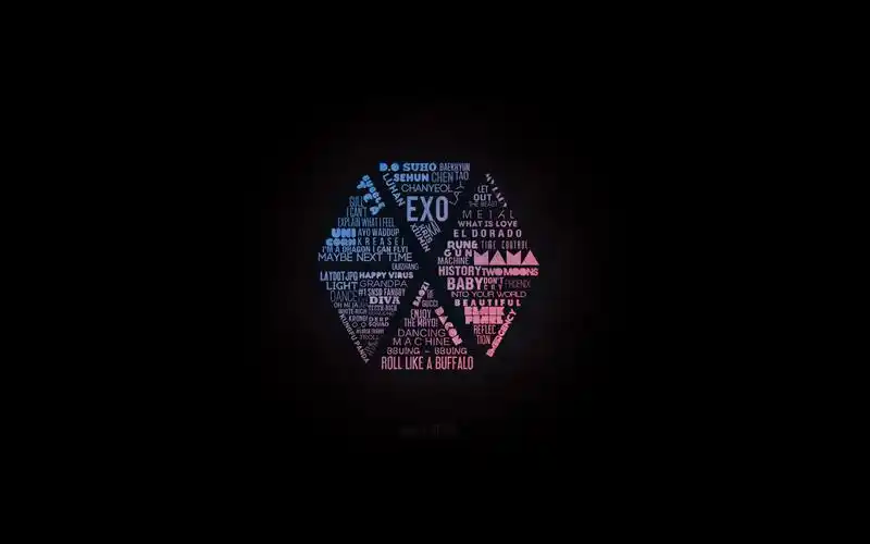 exo,极简,标志,炫彩,炫简exo壁纸图片