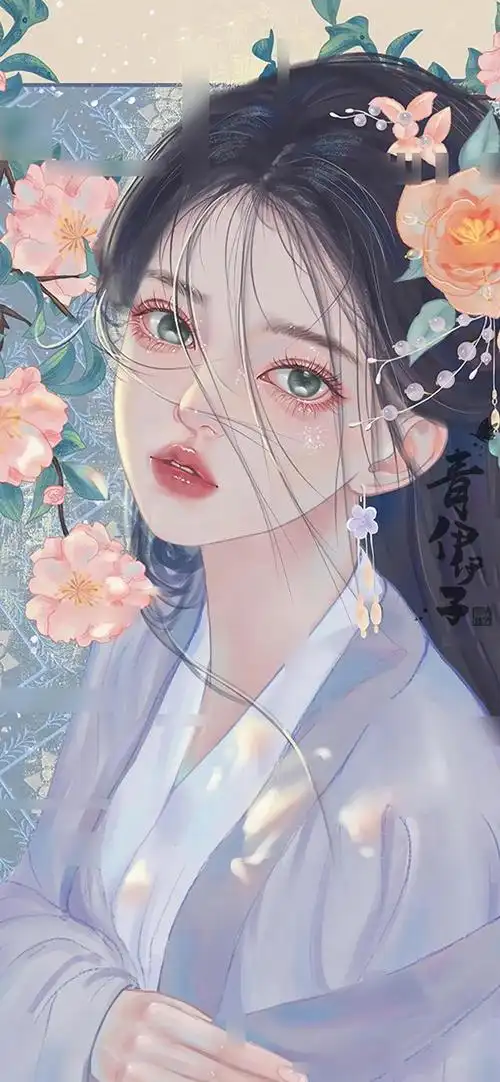 古风美女手绘插画,古风美女手绘插画图片(若有诗书藏于心)